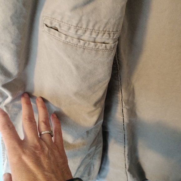 Vintage LL Bean Jacket Mens 42 Tall Khaki Cotton Blazer 2 Button Sports Coat - Picture 7 of 7